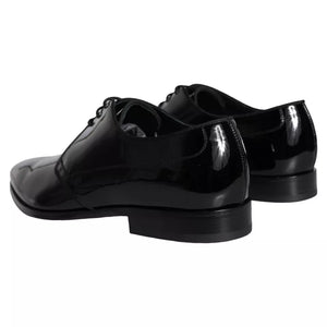 Schwarzes Kalbsleder Derby Herren Anzugschuhe