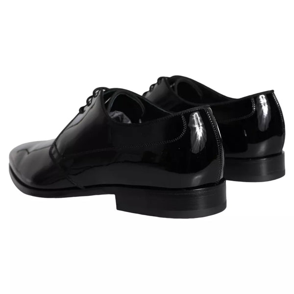 Schwarzes Kalbsleder Derby Herren Anzugschuhe