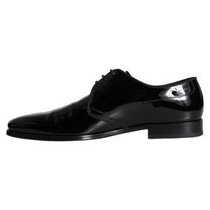 Schwarzes Kalbsleder Derby Herren Anzugschuhe