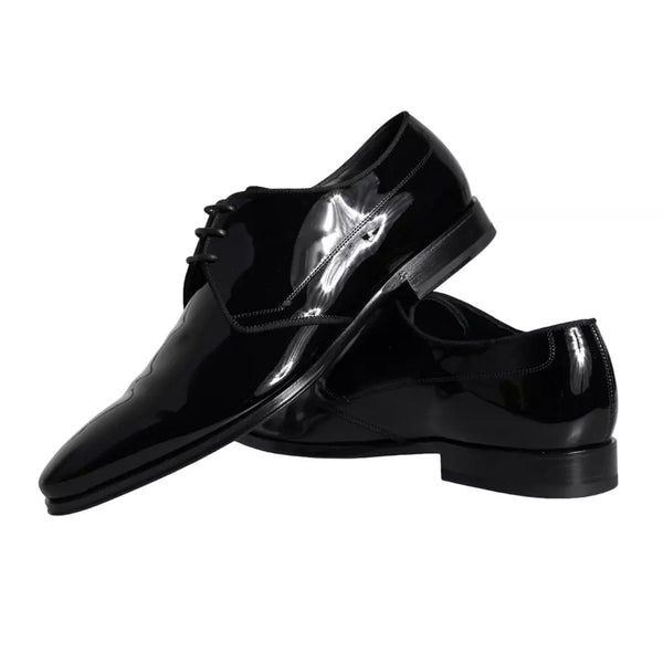 Schwarzes Kalbsleder Derby Herren Anzugschuhe
