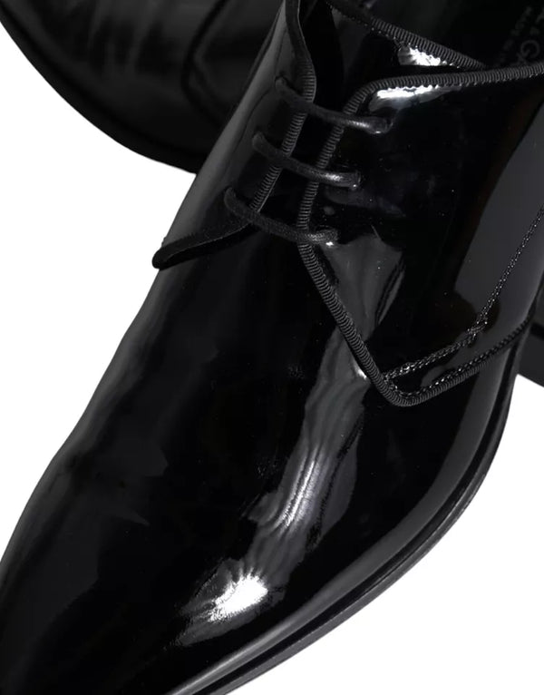 Schwarzes Kalbsleder Derby Herren Anzugschuhe