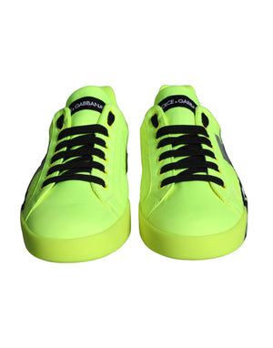 Neon Grün Logo Tape Low Top Sneakers Schuhe