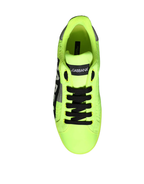 Neon Grün Logo Tape Low Top Sneakers Schuhe
