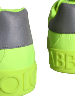 Neon Grün Logo Tape Low Top Sneakers Schuhe