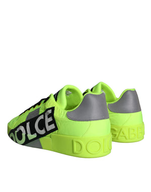 Neon Grün Logo Tape Low Top Sneakers Schuhe