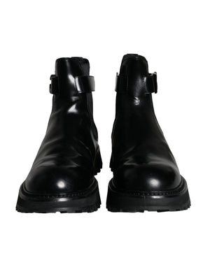 Schwarzer Gürtel DG Logo Herren Chelsea Boots Schuhe