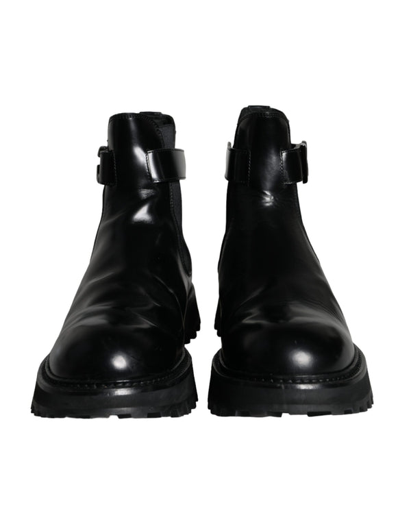 Schwarzer Gürtel DG Logo Herren Chelsea Boots Schuhe