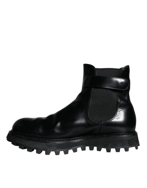 Schwarzer Gürtel DG Logo Herren Chelsea Boots Schuhe