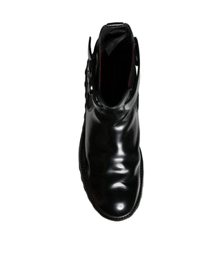 Schwarzer Gürtel DG Logo Herren Chelsea Boots Schuhe