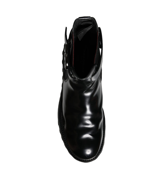Schwarzer Gürtel DG Logo Herren Chelsea Boots Schuhe