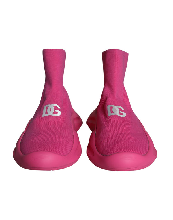 Rosa Logo Print Slip On Socken Turnschuhe Schuhe