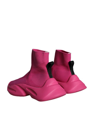 Rosa Logo Print Slip On Socken Turnschuhe Schuhe