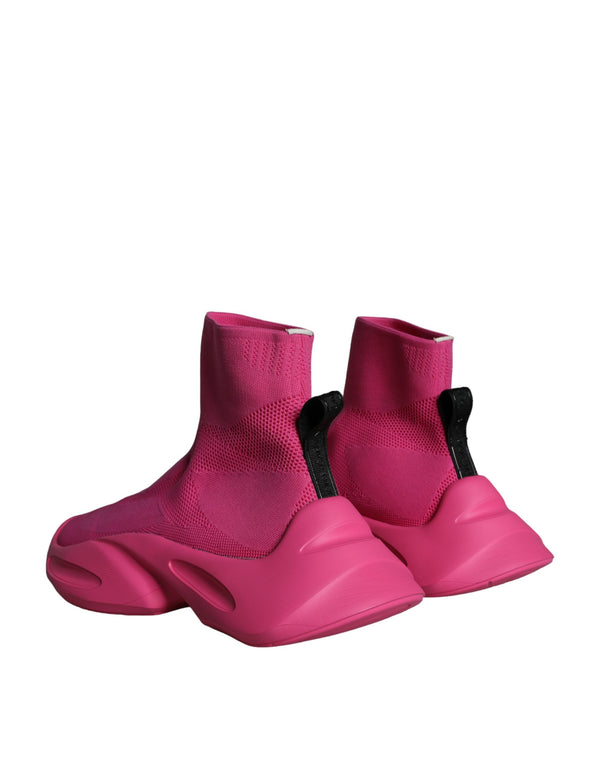 Rosa Logo Print Slip On Socken Turnschuhe Schuhe
