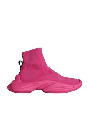 Rosa Logo Print Slip On Socken Turnschuhe Schuhe