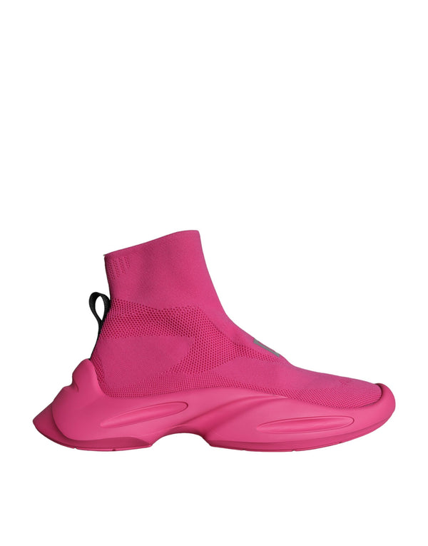 Rosa Logo Print Slip On Socken Turnschuhe Schuhe