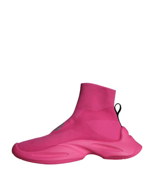 Rosa Logo Print Slip On Socken Turnschuhe Schuhe