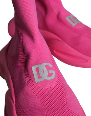 Rosa Logo Print Slip On Socken Turnschuhe Schuhe