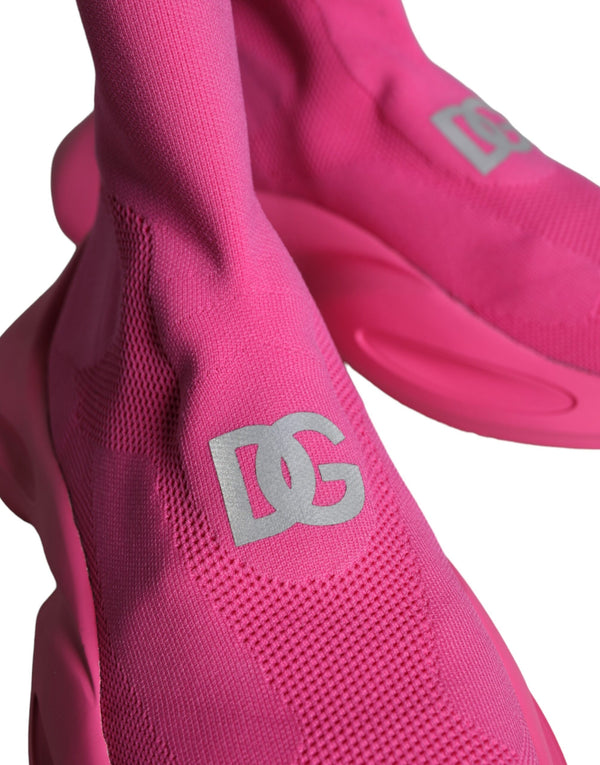 Rosa Logo Print Slip On Socken Turnschuhe Schuhe