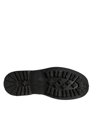 Schwarze Schnürstiefel Mid Calf Stiefel Männer Schuhe