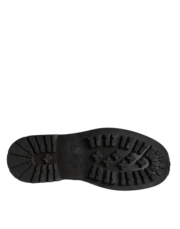 Schwarze Schnürstiefel Mid Calf Stiefel Männer Schuhe