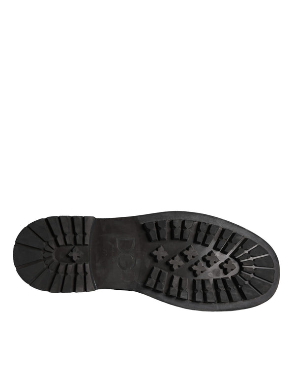 Schwarze Schnürstiefel Mid Calf Stiefel Männer Schuhe