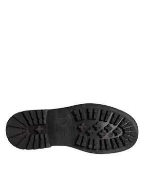 Schwarze Schnürstiefel Mid Calf Stiefel Männer Schuhe