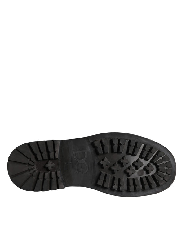 Schwarze Schnürstiefel Mid Calf Stiefel Männer Schuhe