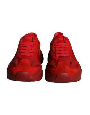 Rote Leder Daymaster Low Top Sneakers Schuhe