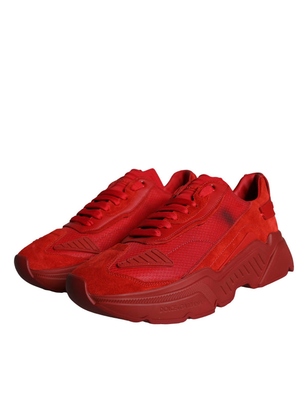 Rote Leder Daymaster Low Top Sneakers Schuhe