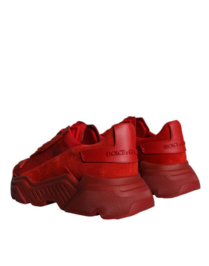 Rote Leder Daymaster Low Top Sneakers Schuhe