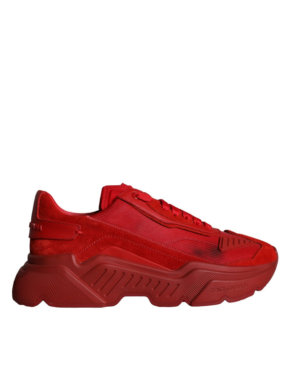 Rote Leder Daymaster Low Top Sneakers Schuhe