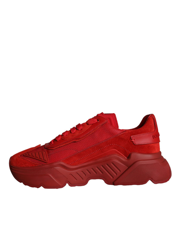 Rote Leder Daymaster Low Top Sneakers Schuhe