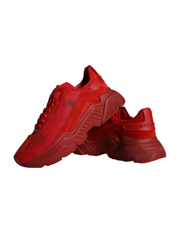 Rote Leder Daymaster Low Top Sneakers Schuhe