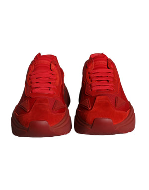 Rote Leder Daymaster Low Top Sneakers Schuhe