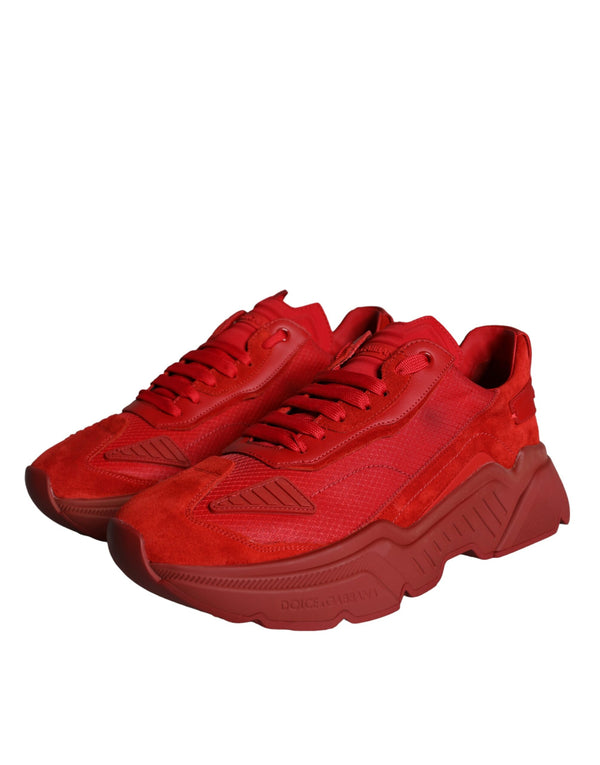 Rote Leder Daymaster Low Top Sneakers Schuhe