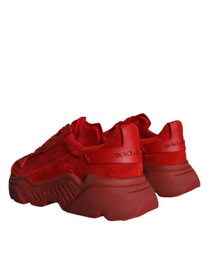 Rote Leder Daymaster Low Top Sneakers Schuhe