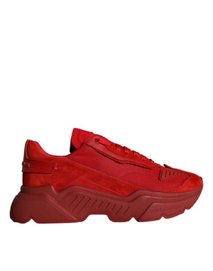 Rote Leder Daymaster Low Top Sneakers Schuhe