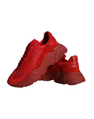 Rote Leder Daymaster Low Top Sneakers Schuhe