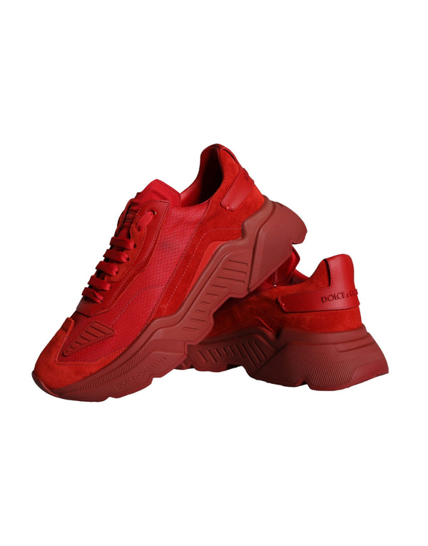 Rote Leder Daymaster Low Top Sneakers Schuhe