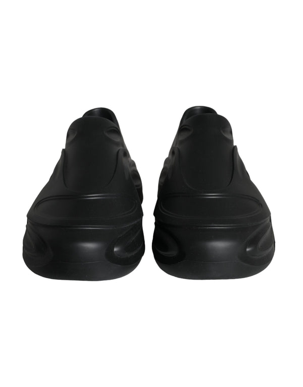 Schwarze Foiled Rubber Toy Low Top Sneakers Schuhe