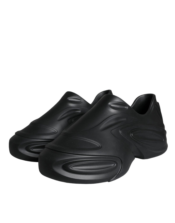 Schwarze Foiled Rubber Toy Low Top Sneakers Schuhe