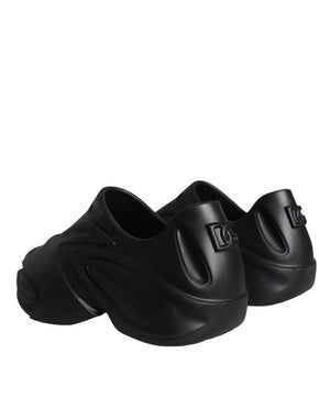 Schwarze Foiled Rubber Toy Low Top Sneakers Schuhe