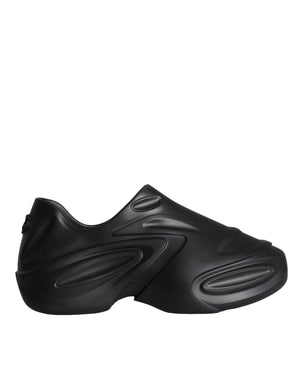 Schwarze Foiled Rubber Toy Low Top Sneakers Schuhe
