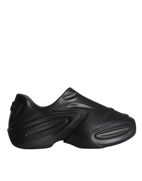 Schwarze Foiled Rubber Toy Low Top Sneakers Schuhe