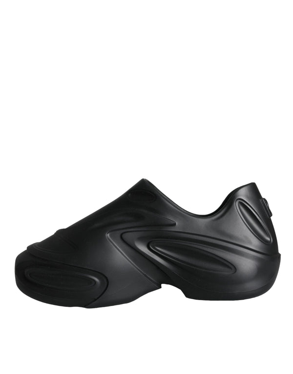 Schwarze Foiled Rubber Toy Low Top Sneakers Schuhe