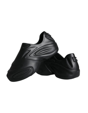 Schwarze Foiled Rubber Toy Low Top Sneakers Schuhe