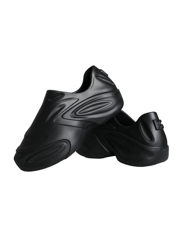 Schwarze Foiled Rubber Toy Low Top Sneakers Schuhe
