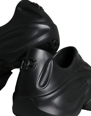 Schwarze Foiled Rubber Toy Low Top Sneakers Schuhe