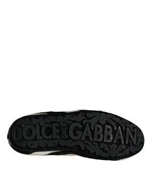 Schwarz Weiß Kalb Pelz Slip On Loafers Männer Schuhe