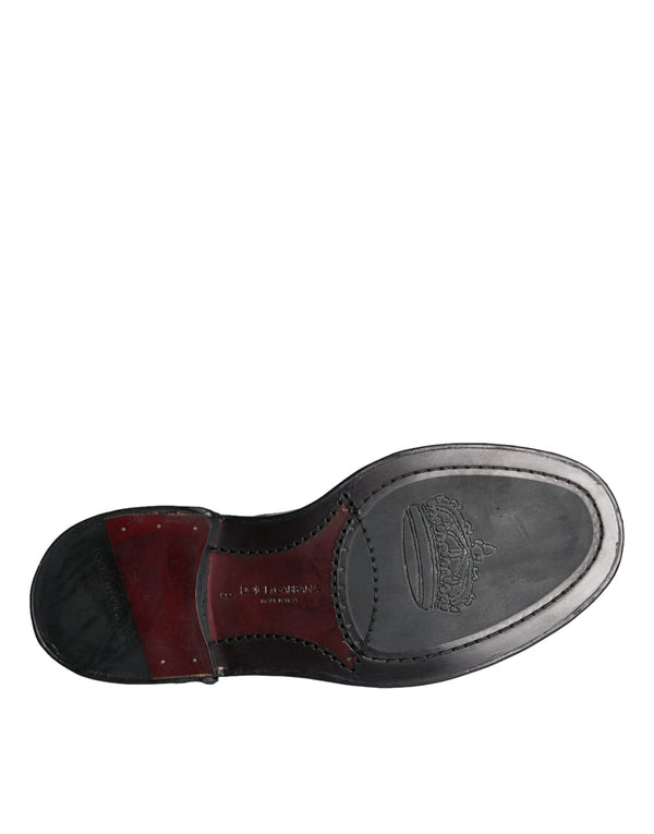 Schwarzes Leder Oxford Wingtip Formale Männer Schuhe